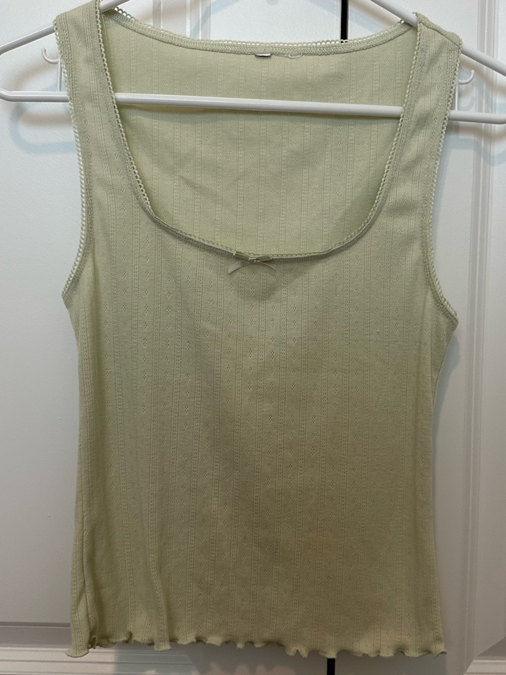 Aerie Frilled Trim Bow Tank Top